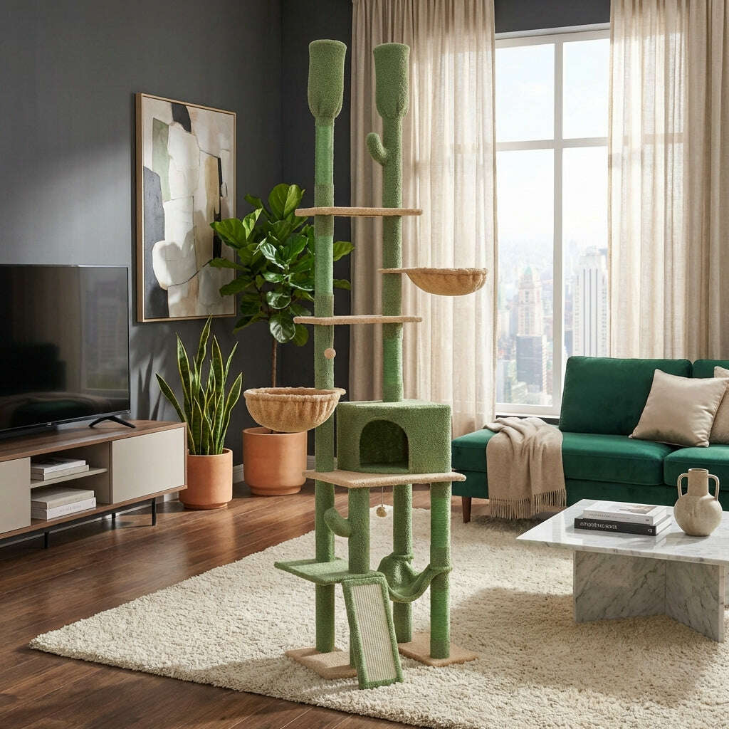 Arbre à chat cactus vert avec sisal