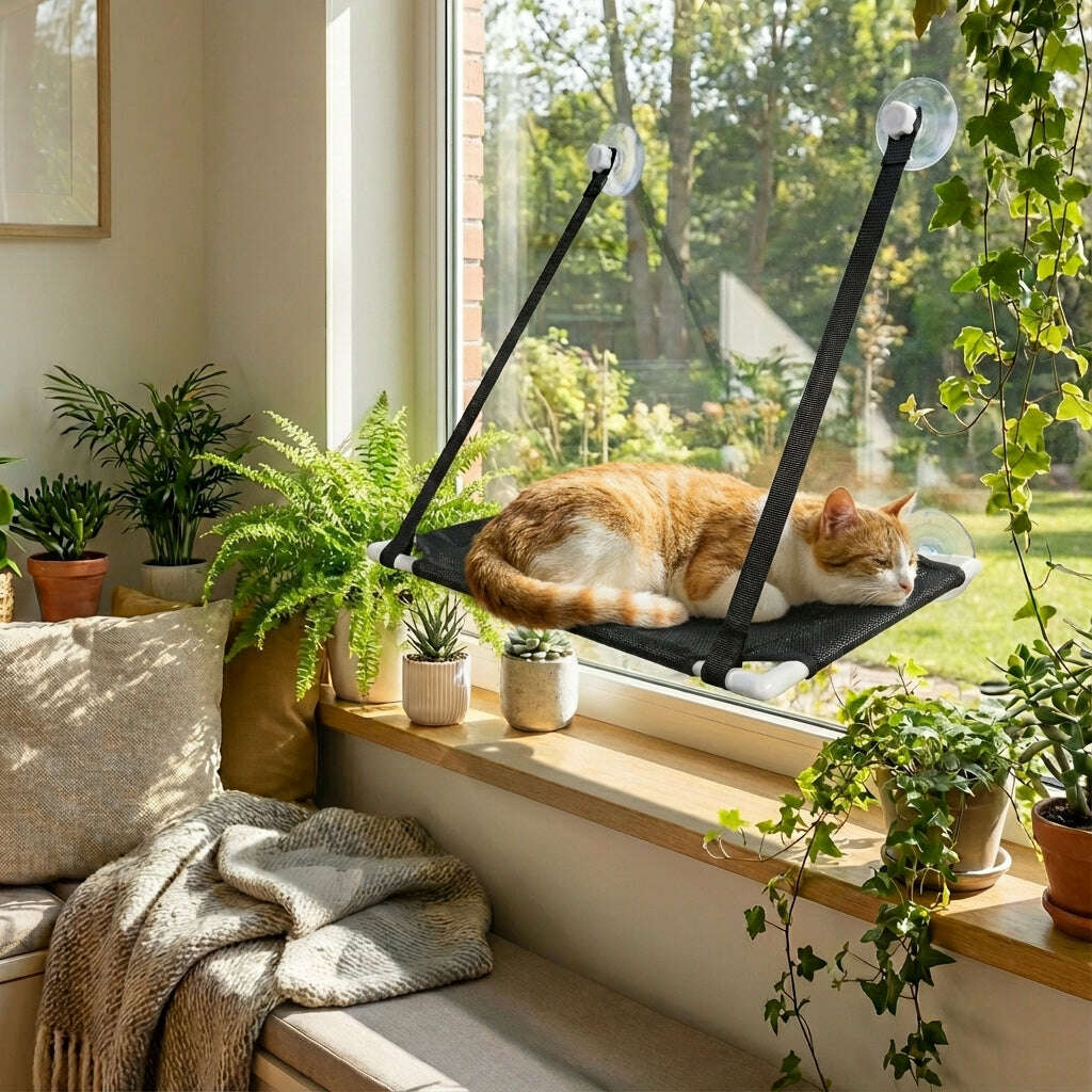 Lit de fenêtre pour chat
