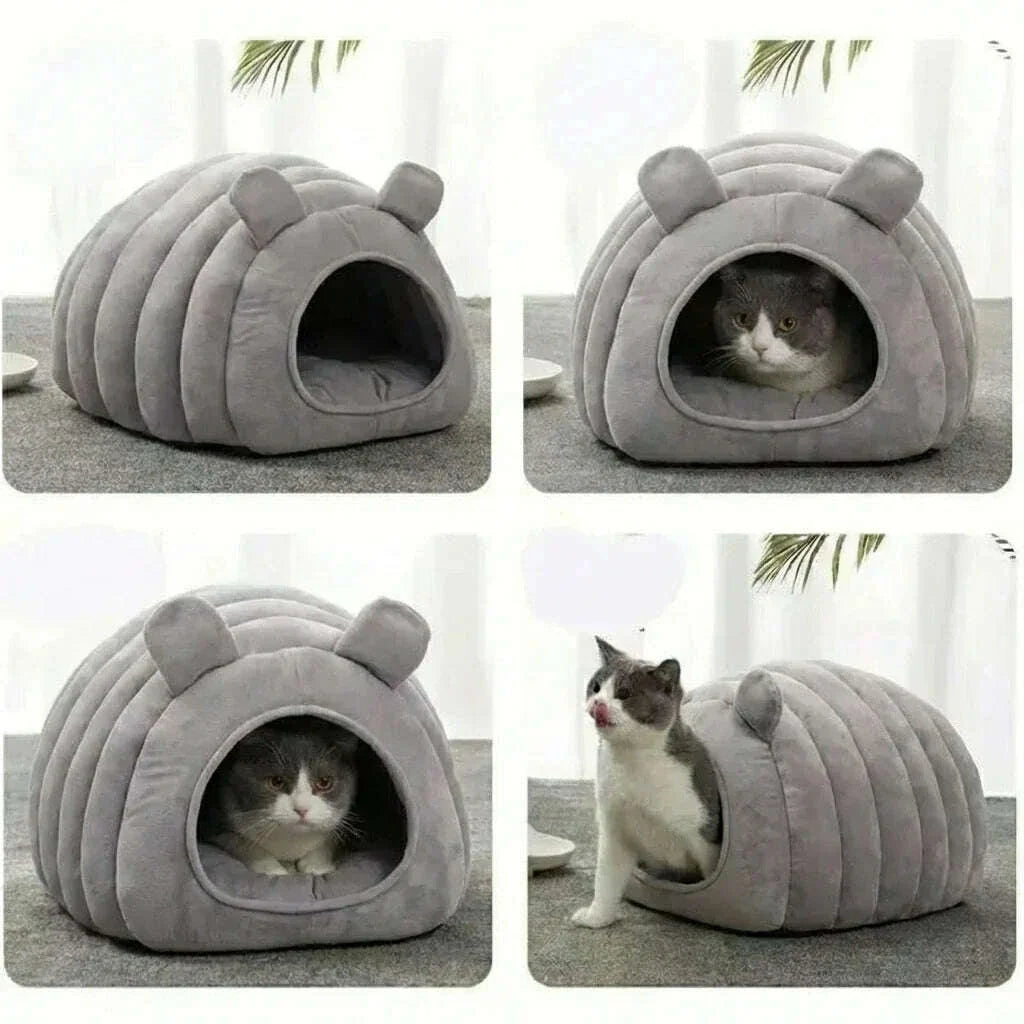 Grotte pour chat, détail