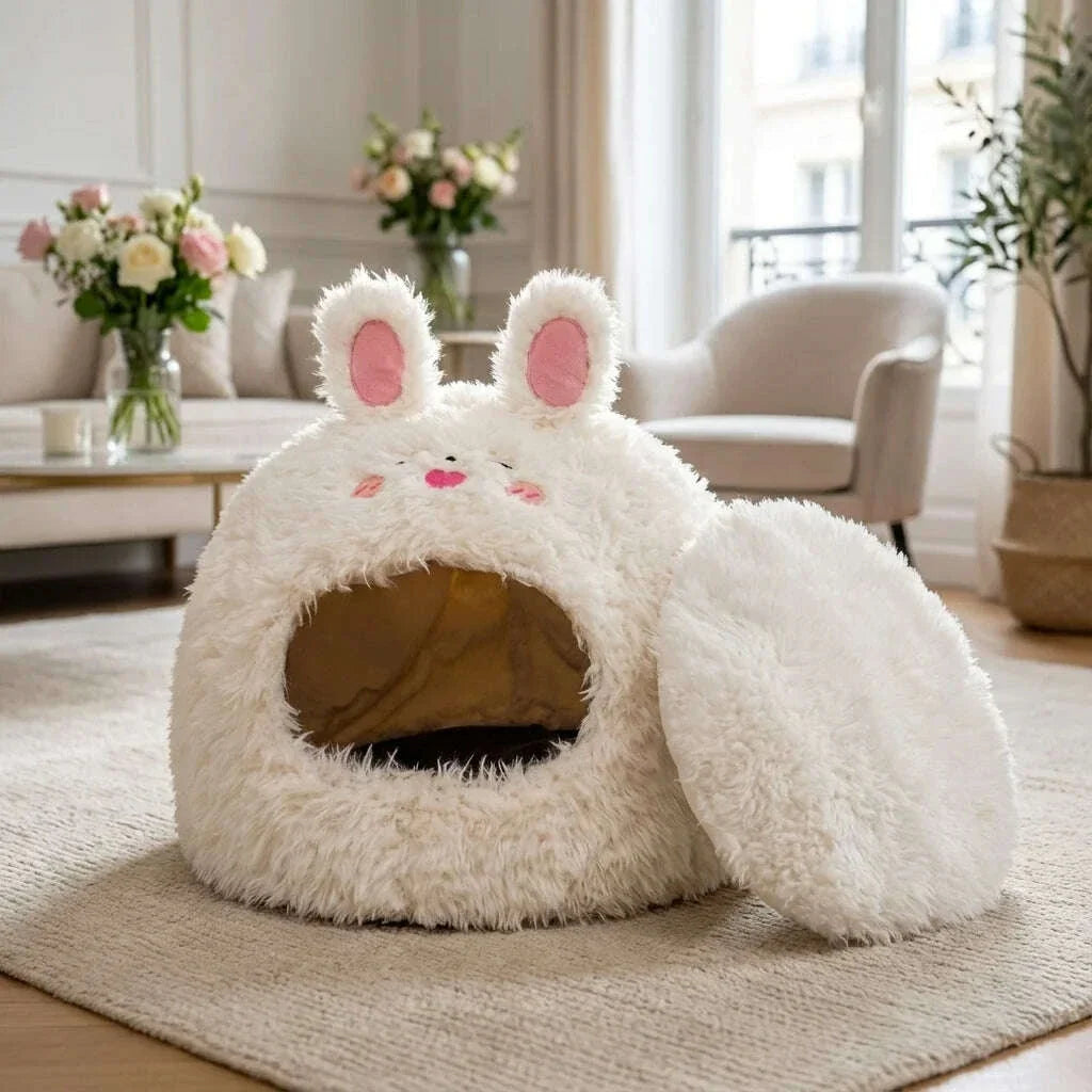 Maison pour chat intérieur, vue zoom