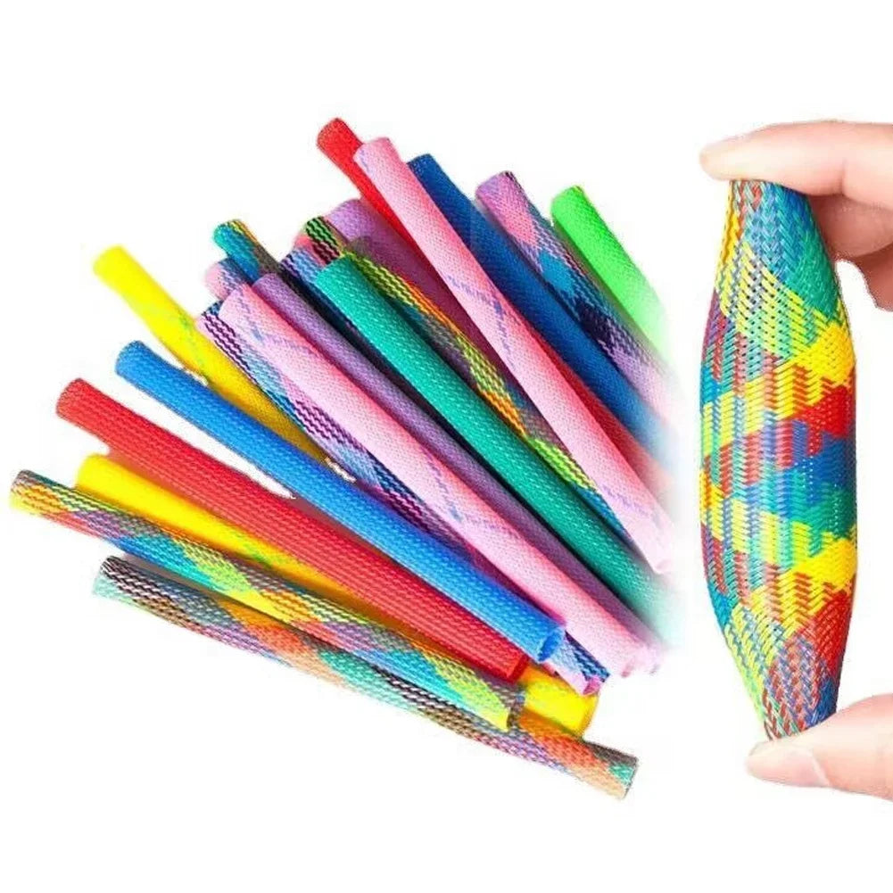 Tubes ressort colorés pour chat, lot de 10