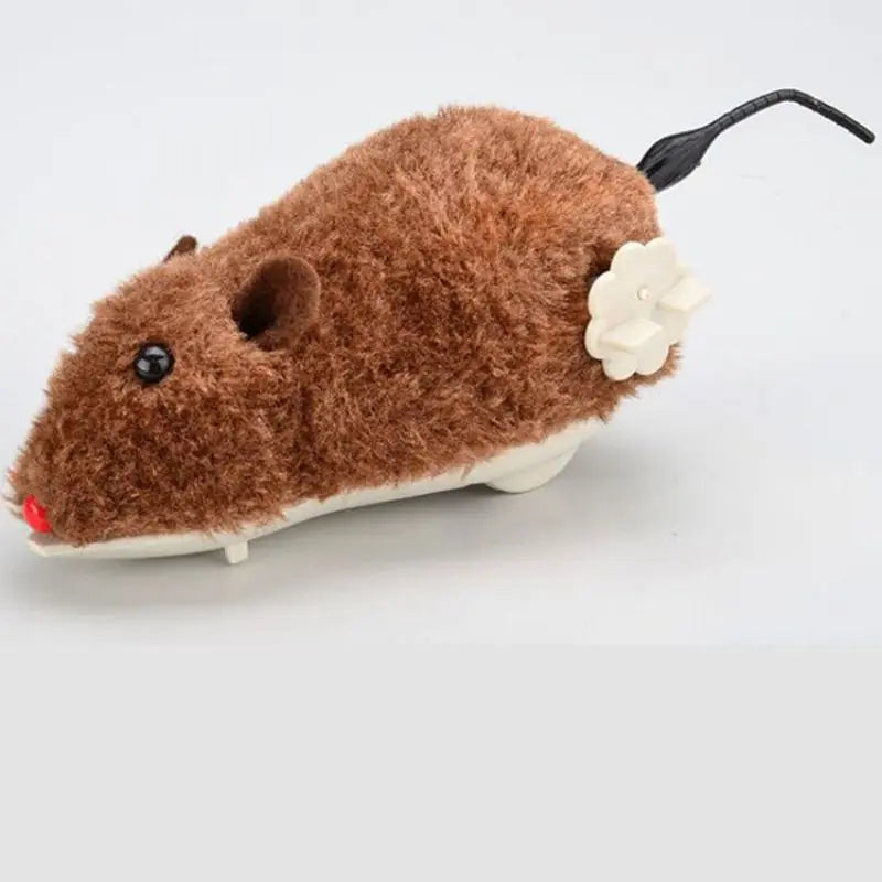 Souris à remonter pour chat en peluche