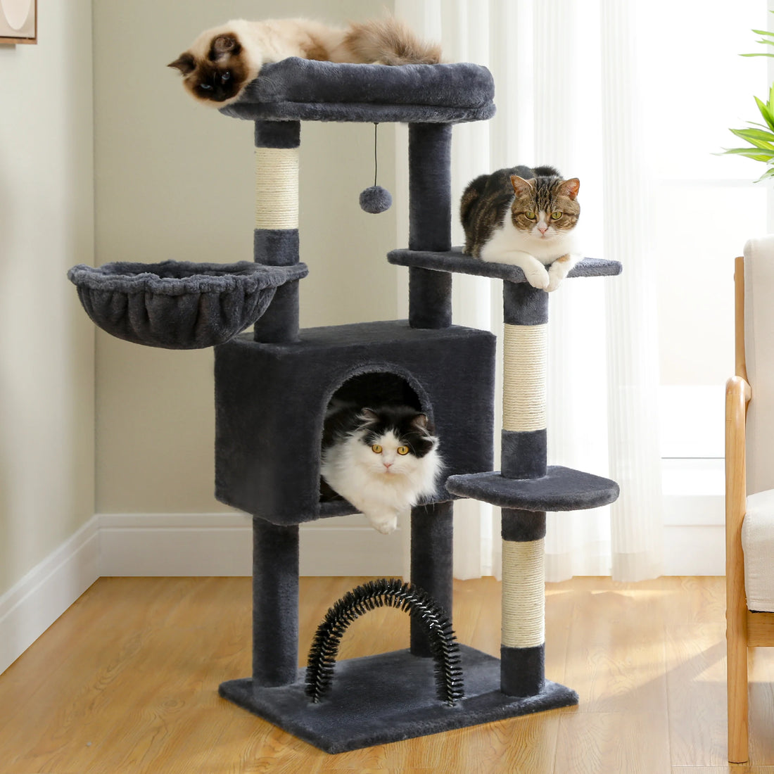 Arbre à chat 106 cm avec échelle et niches