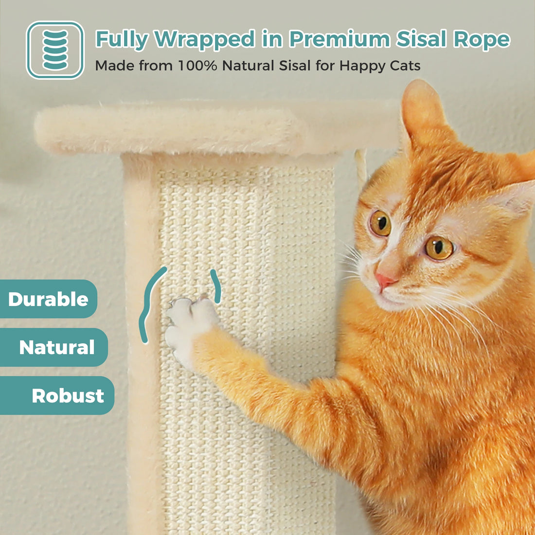 Tall Woven Sisal Cat Scratching Post