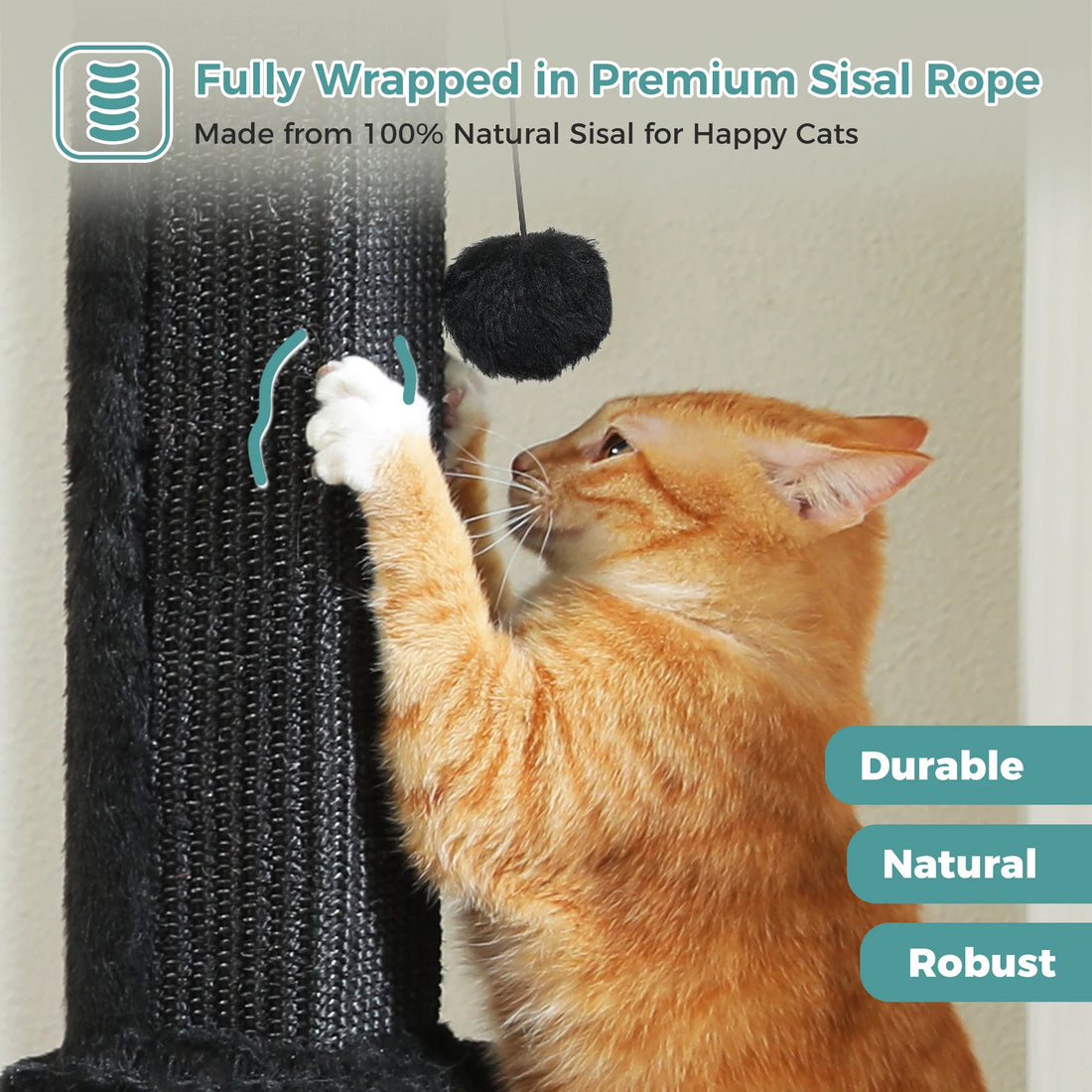 Tall Woven Sisal Cat Scratching Post