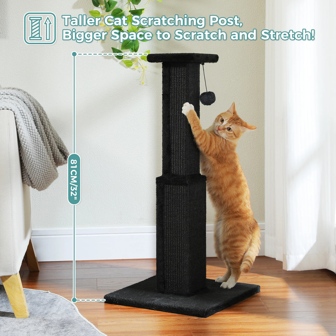 Tall Woven Sisal Cat Scratching Post