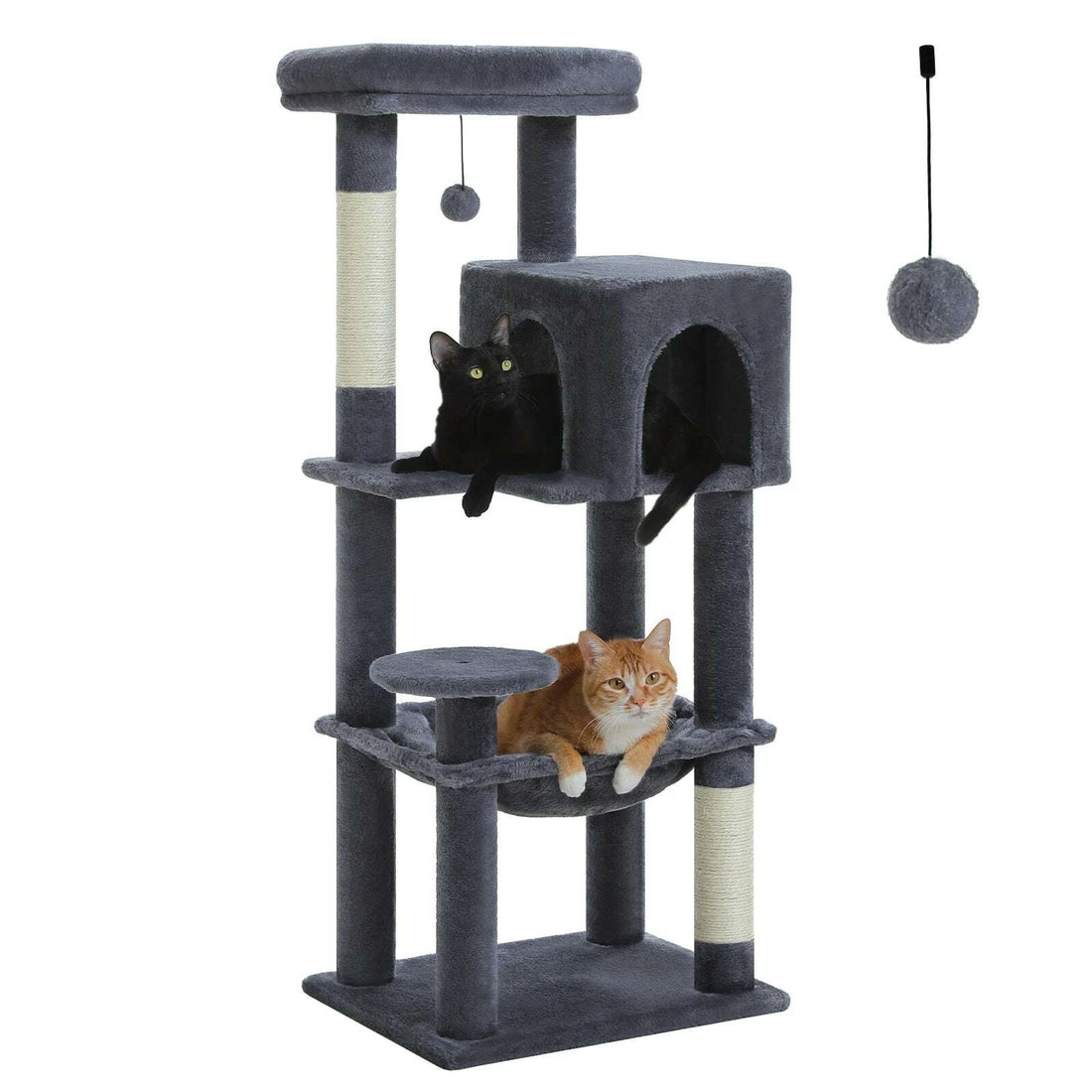 Arbre à chat en bois design, structure et base