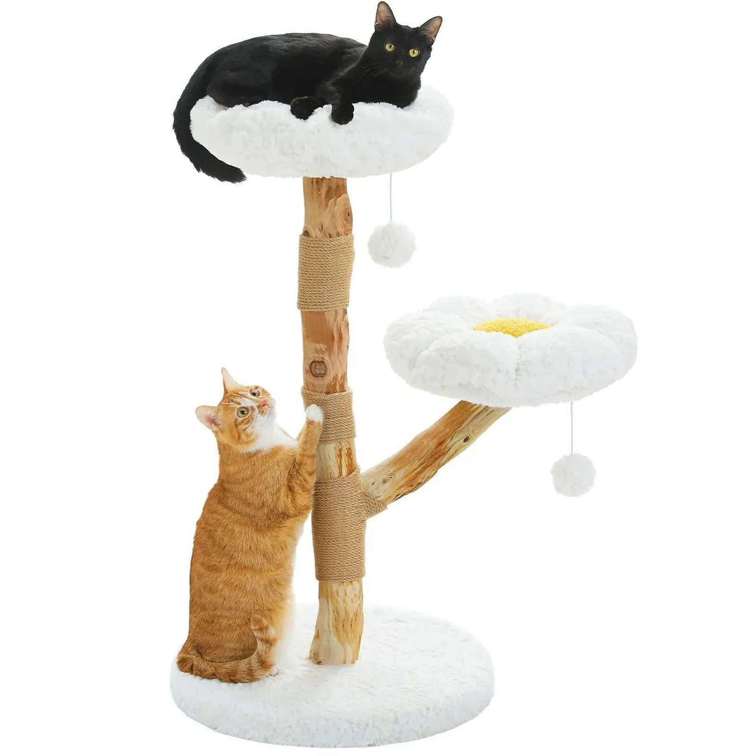Arbre à chat design en bois naturel