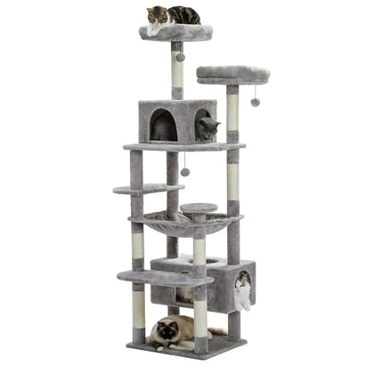 Arbre à chat grand modèle gris pour Maine Coon
