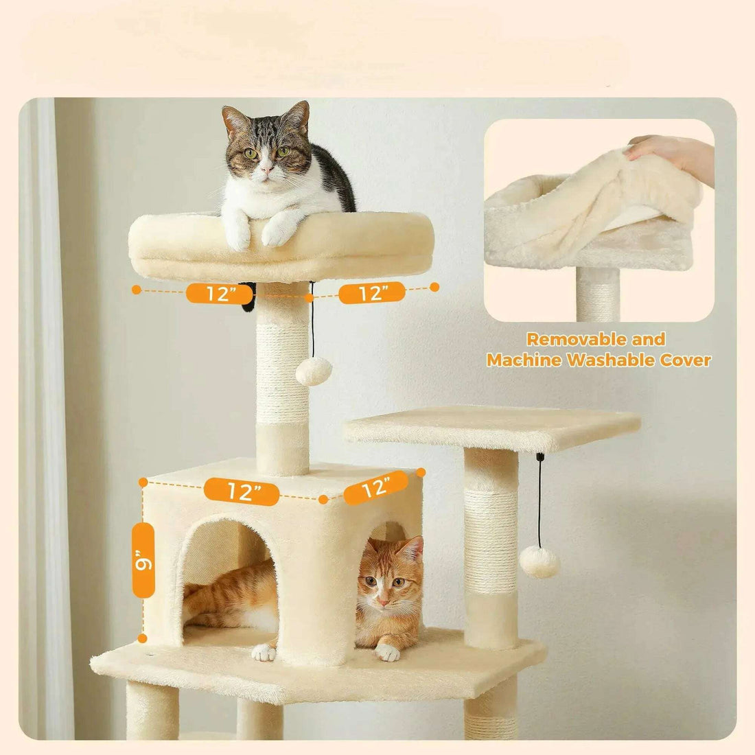 Arbre à chat pas cher avec griffoirs et plateformes
