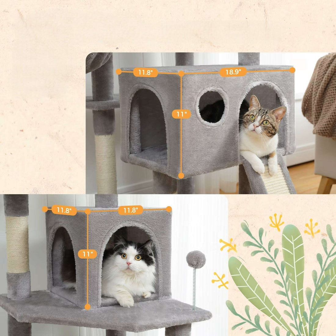 Arbre à chat design luxe aux finitions raffinées