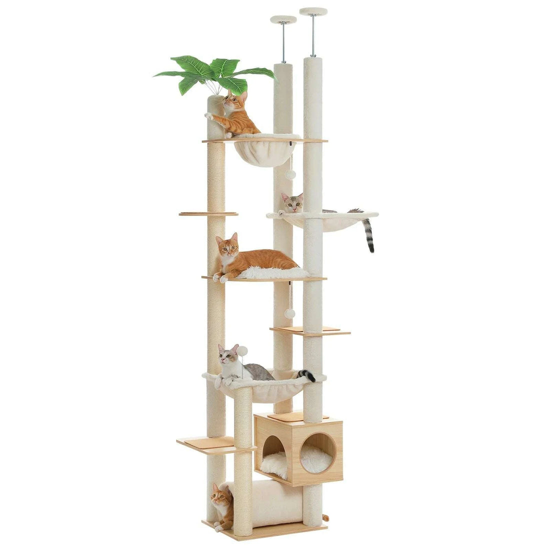 Arbre à chat en bois XXL