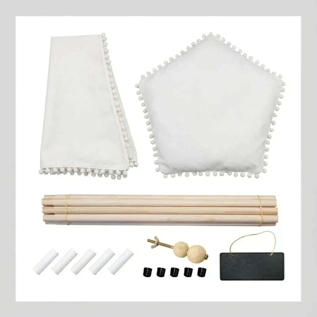 Tipi pour chat maison, détail du tissu
