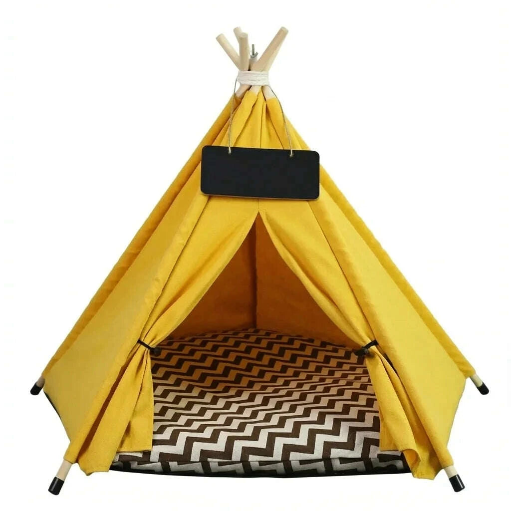 Tipi en bois pour chat