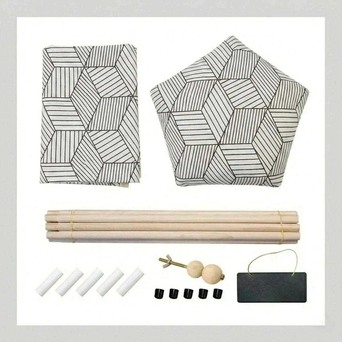 Cabane pour chat en bois, détail du tissu