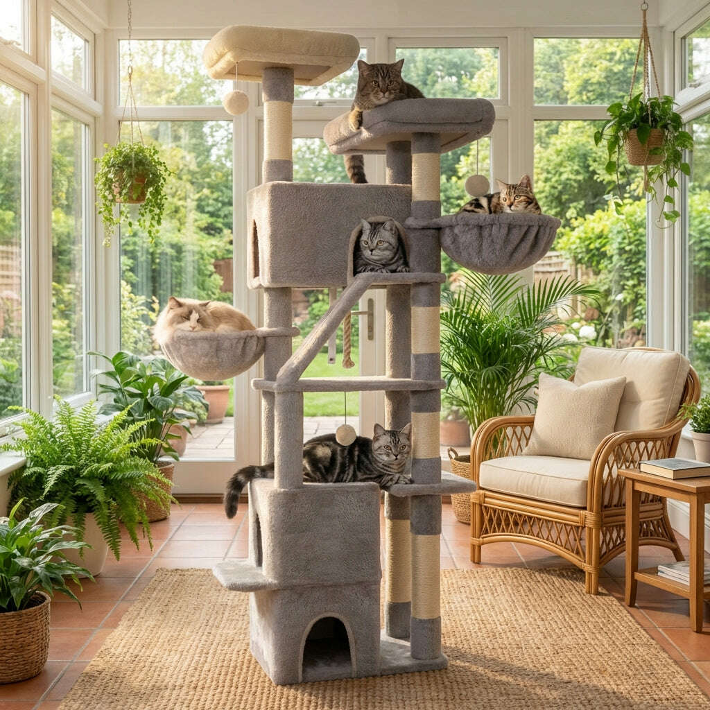 Arbre à chat grande taille, de profil