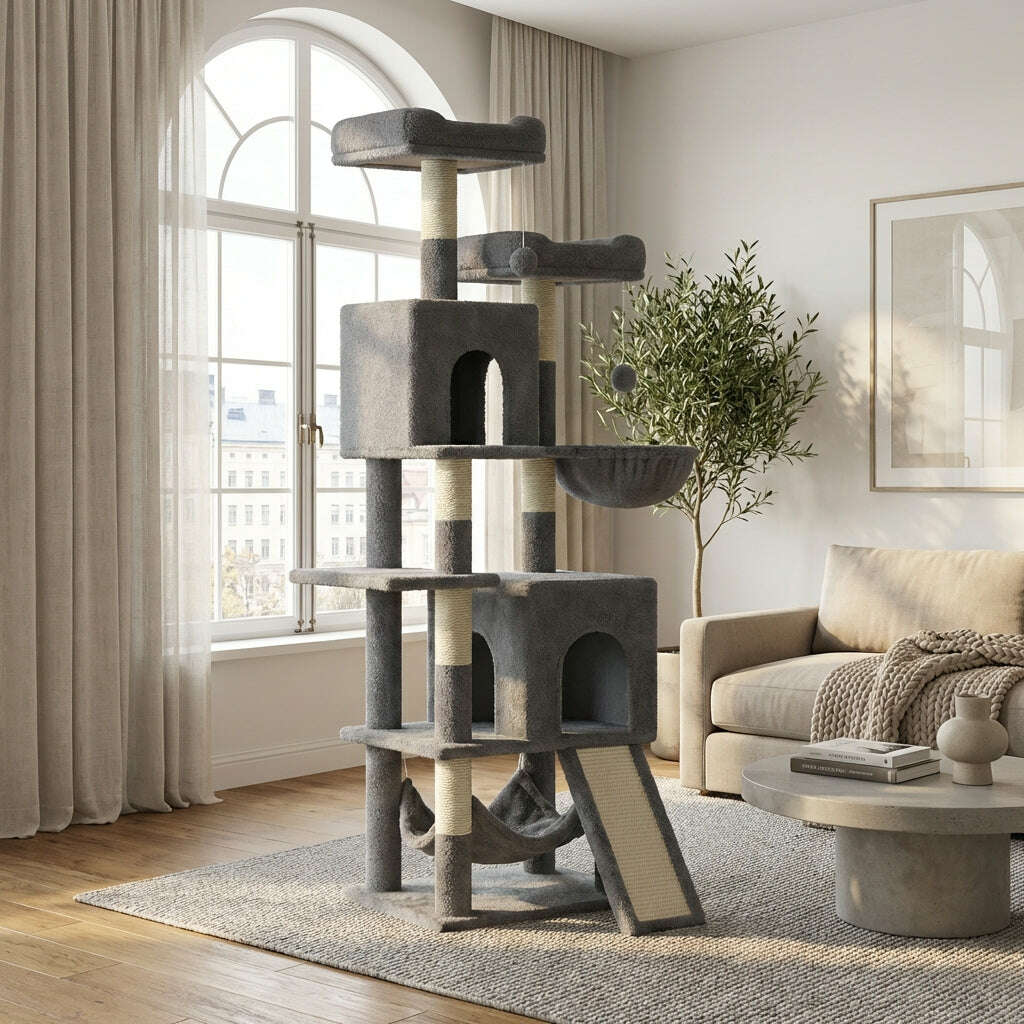 Arbre à chat gris foncé, vue d'ensemble