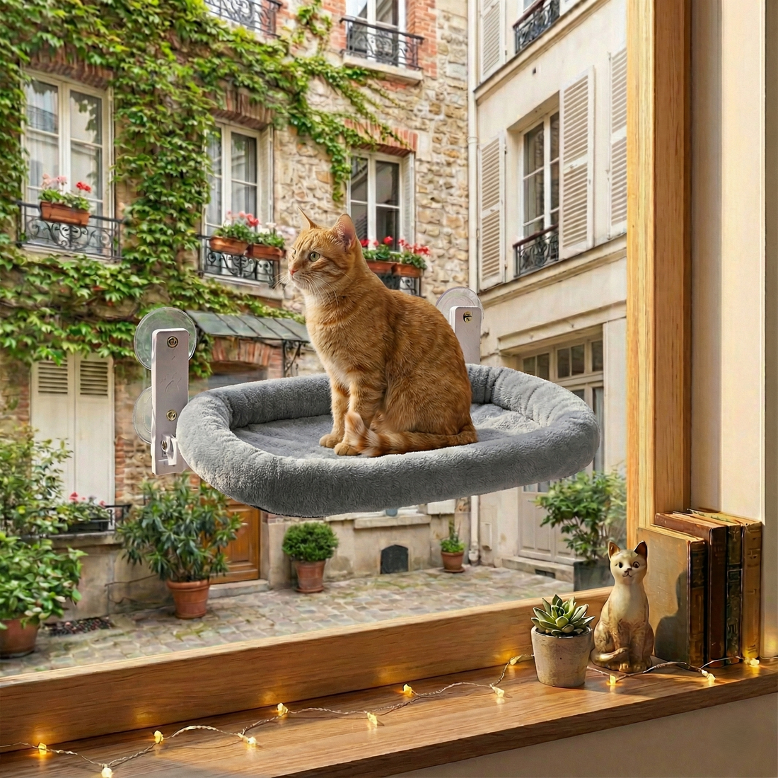Hamac chat à ventouse pour vitre