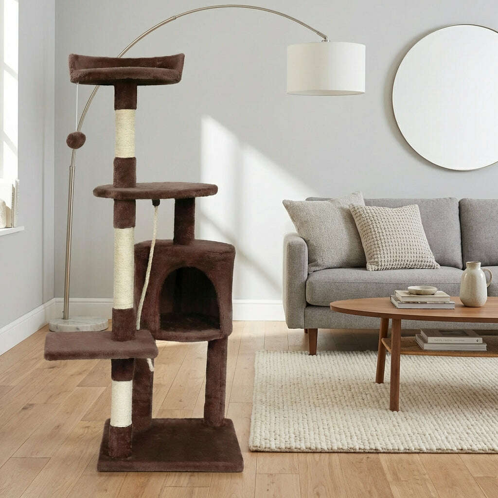 Arbre à chat pour chaton, de profil