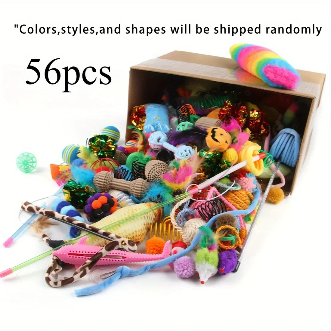 Pack de jouets pour chat, 14 à 56 pièces