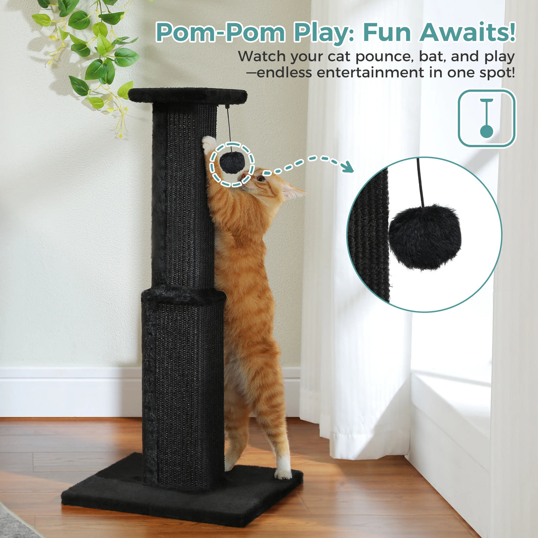 Tall Woven Sisal Cat Scratching Post