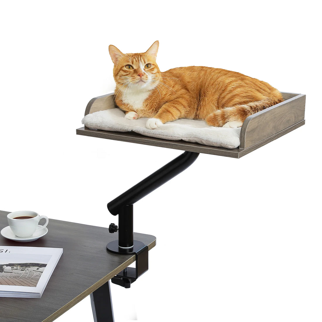 Plateau de bureau pour chat rotatif 360°