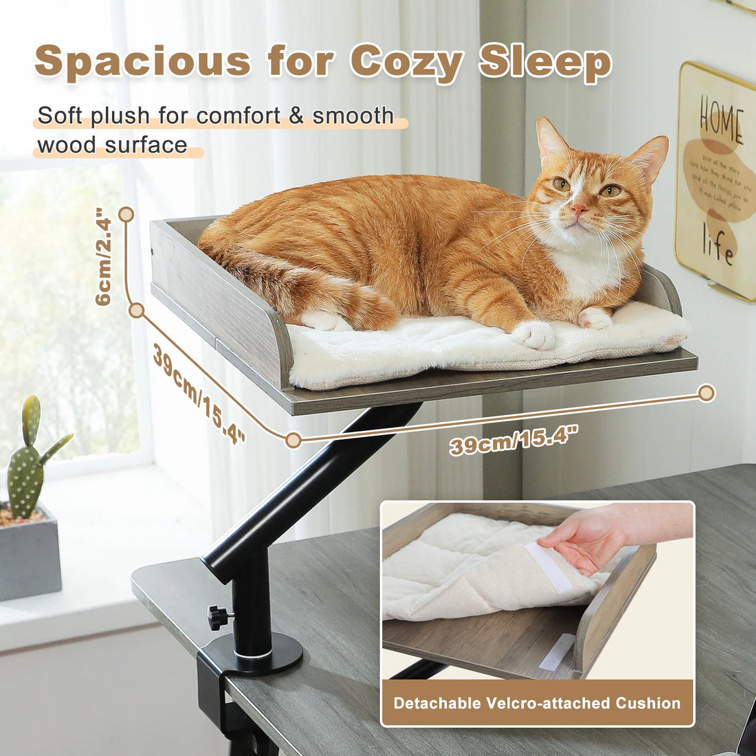 Coussin de bureau pour chat rotatif