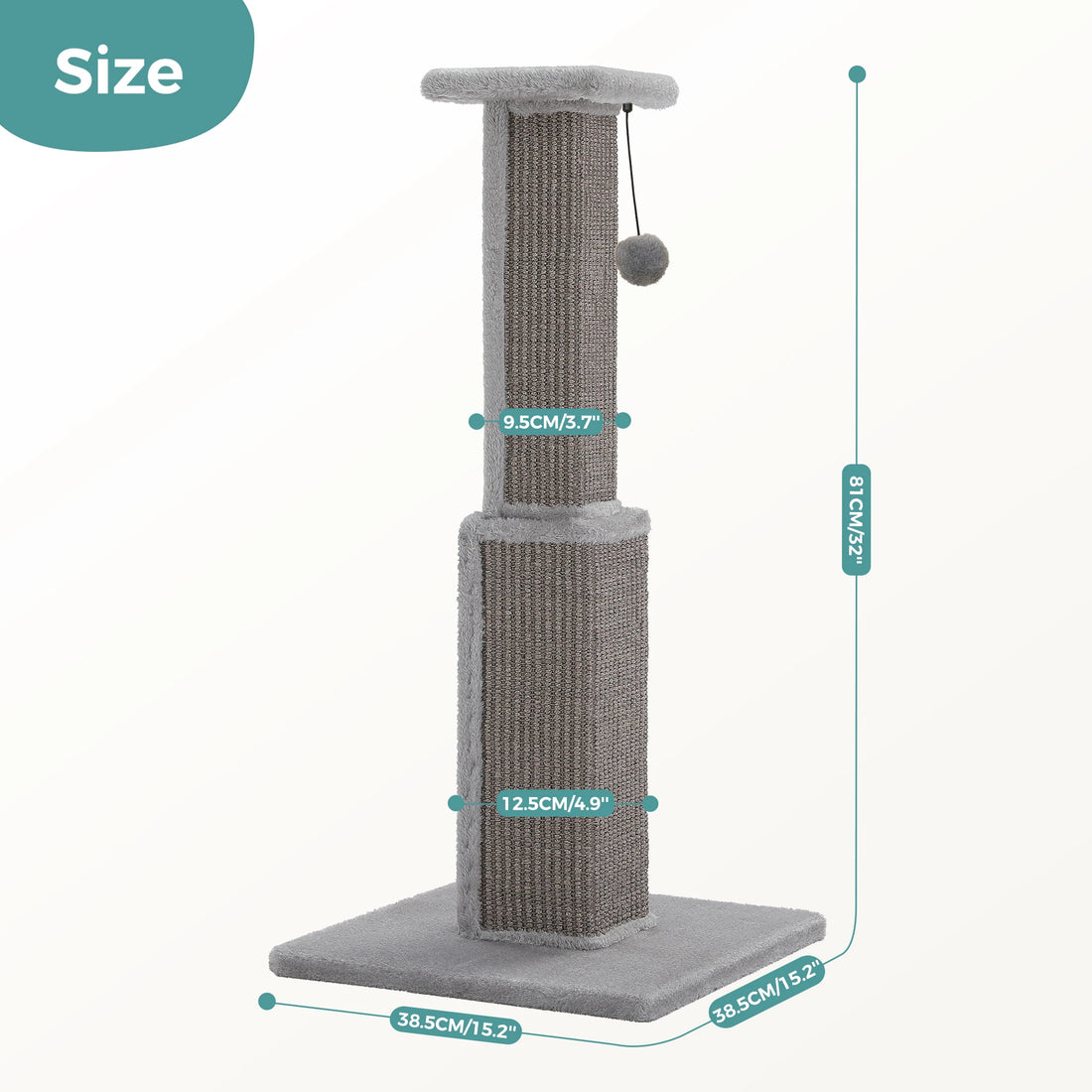 Tall Woven Sisal Cat Scratching Post