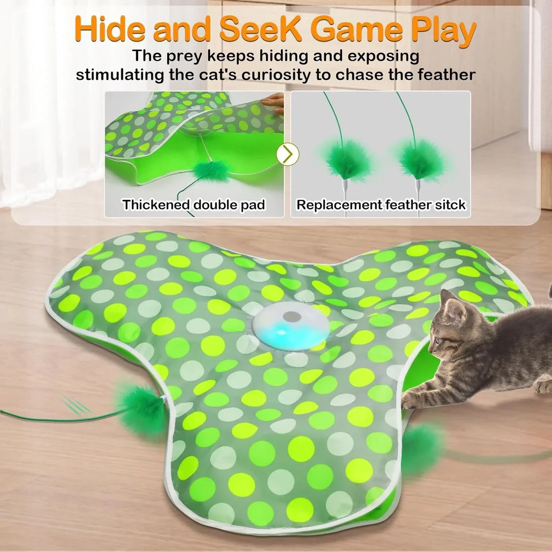 Tapis de jeu électrique cache-cache pour chat