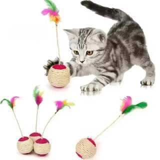Sisal Feather Ball Cat Toy