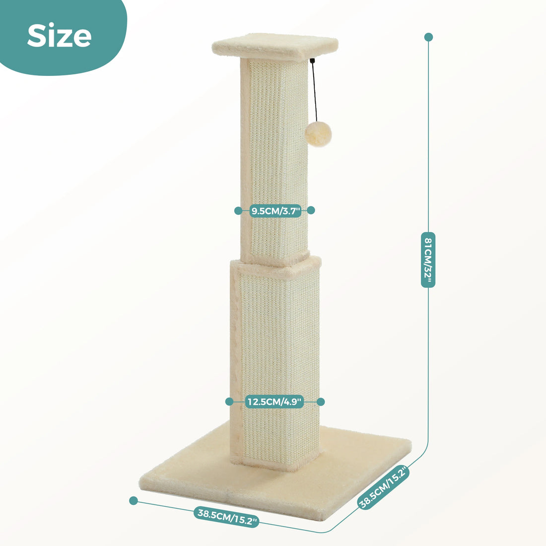 Tall Woven Sisal Cat Scratching Post