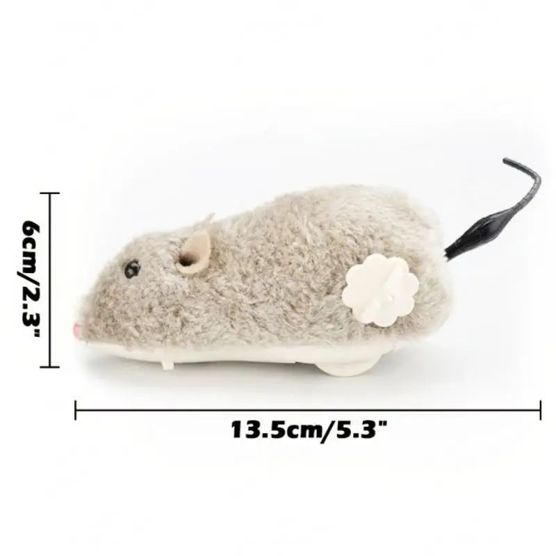 Souris à remonter pour chat en peluche
