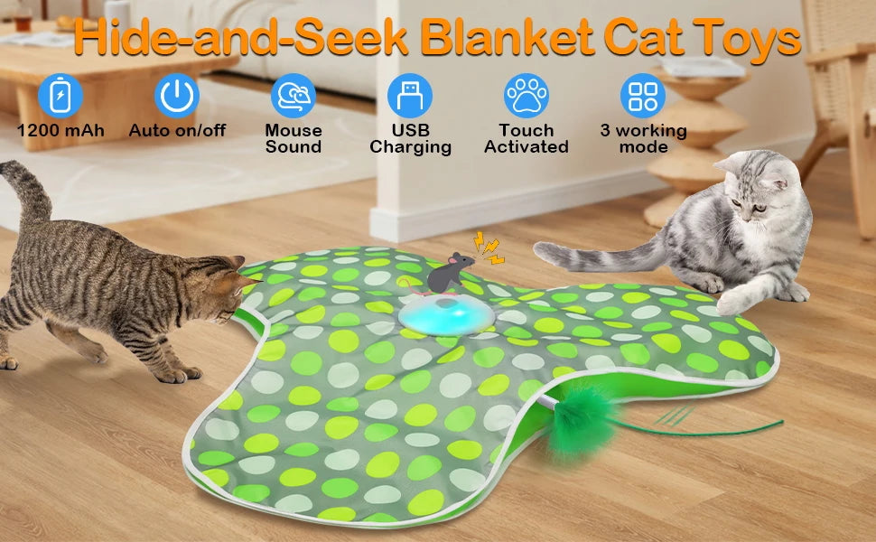 Tapis de jeu électrique cache-cache pour chat
