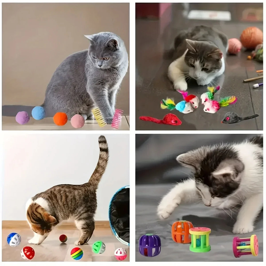 Pack de jouets pour chat, 14 à 56 pièces