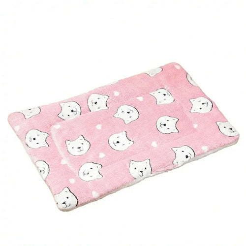 Coussin douillet pour chat en forme d'ours rose