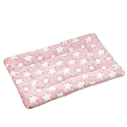Tapis de sol pour chat à motif étoilé rose