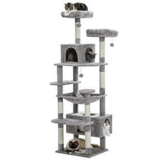 Arbre à chat grand modèle gris pour Maine Coon