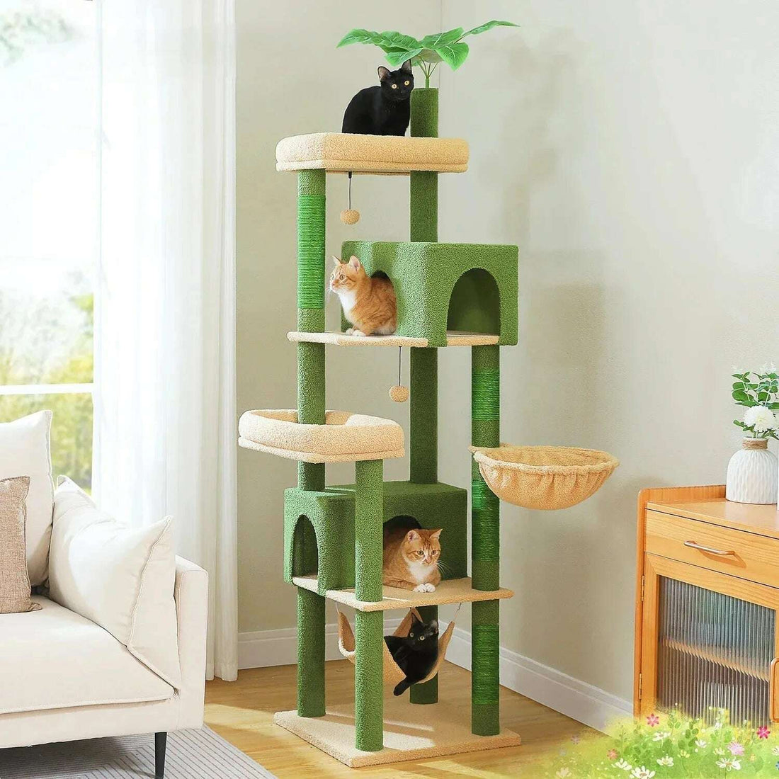 Arbre à chat solide à structure renforcée