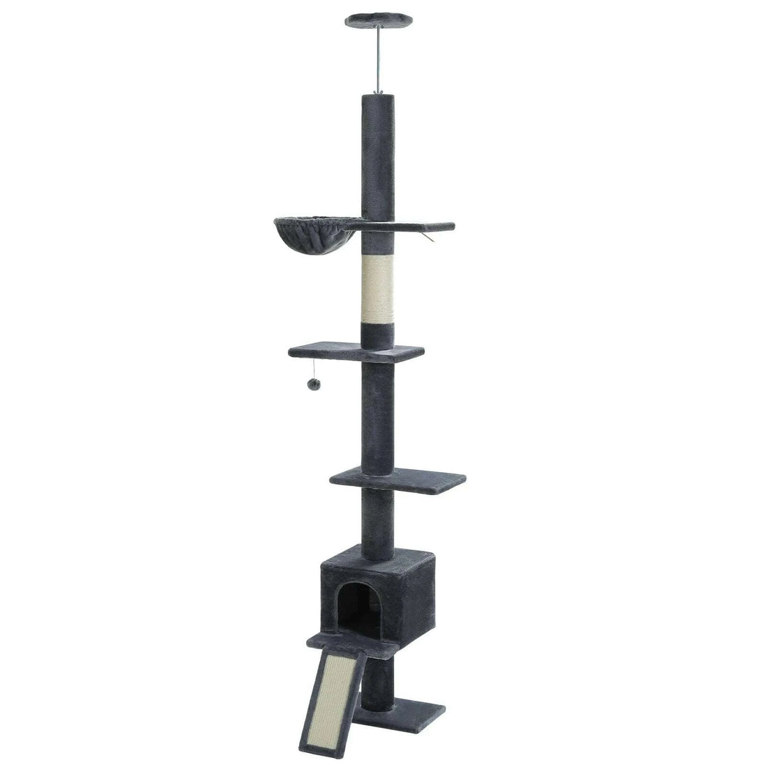 Même structure sol-plafond en coloris gris anthracite, vue de face sur fond blanc