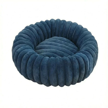 Panier rond pour chat, coloris bleu foncé