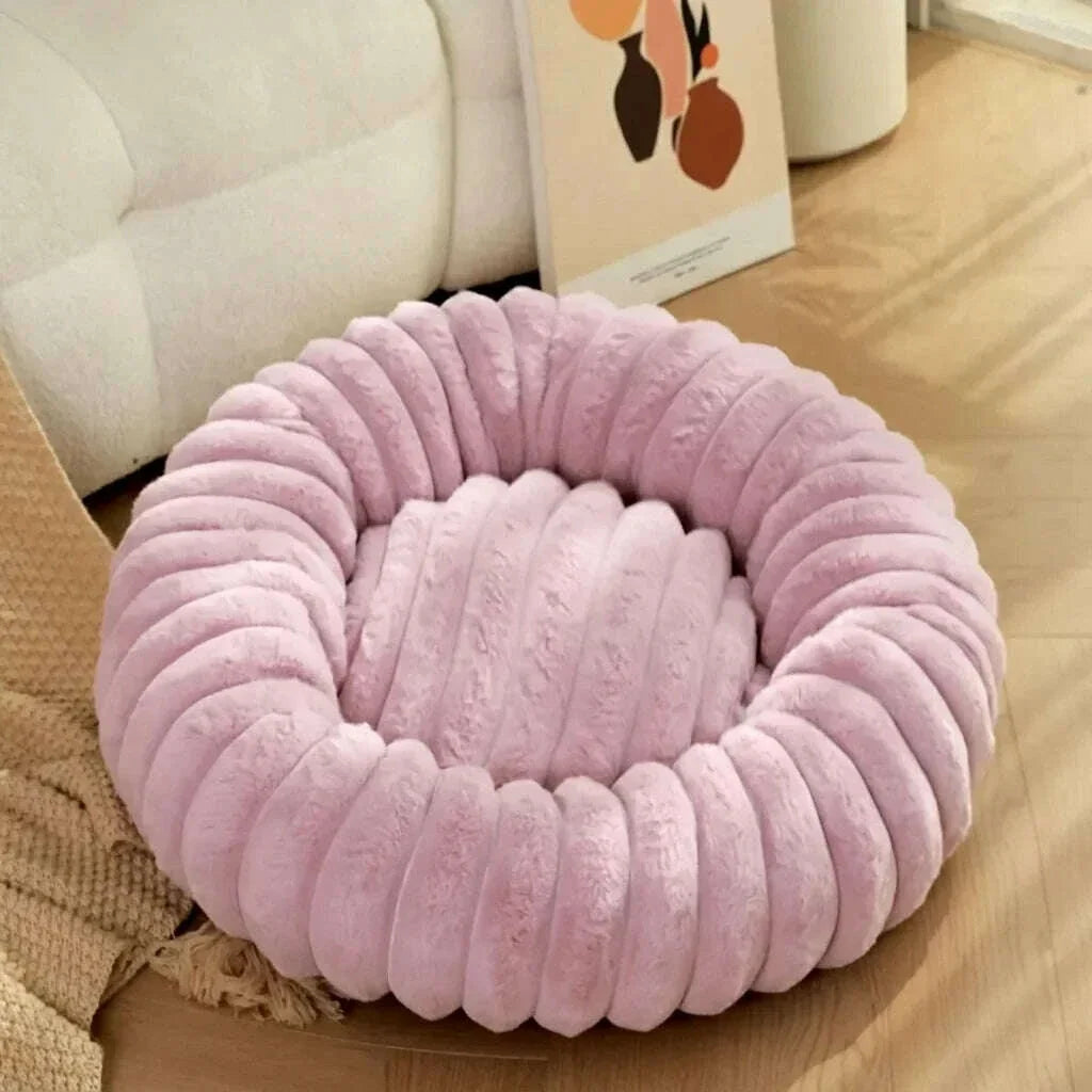 Panier rond pour chat, coloris bleu foncé