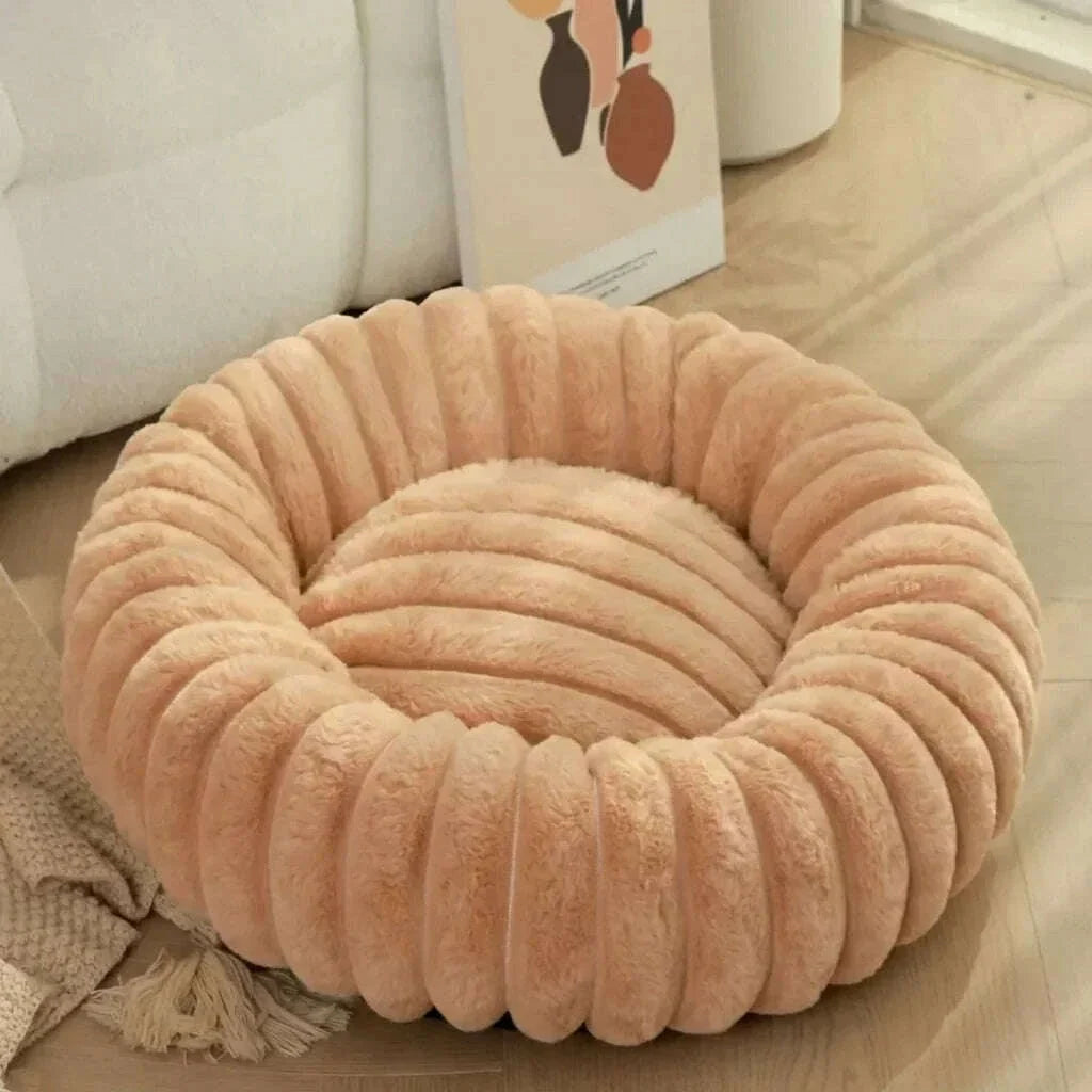 Panier rond pour chat, coloris bleu foncé