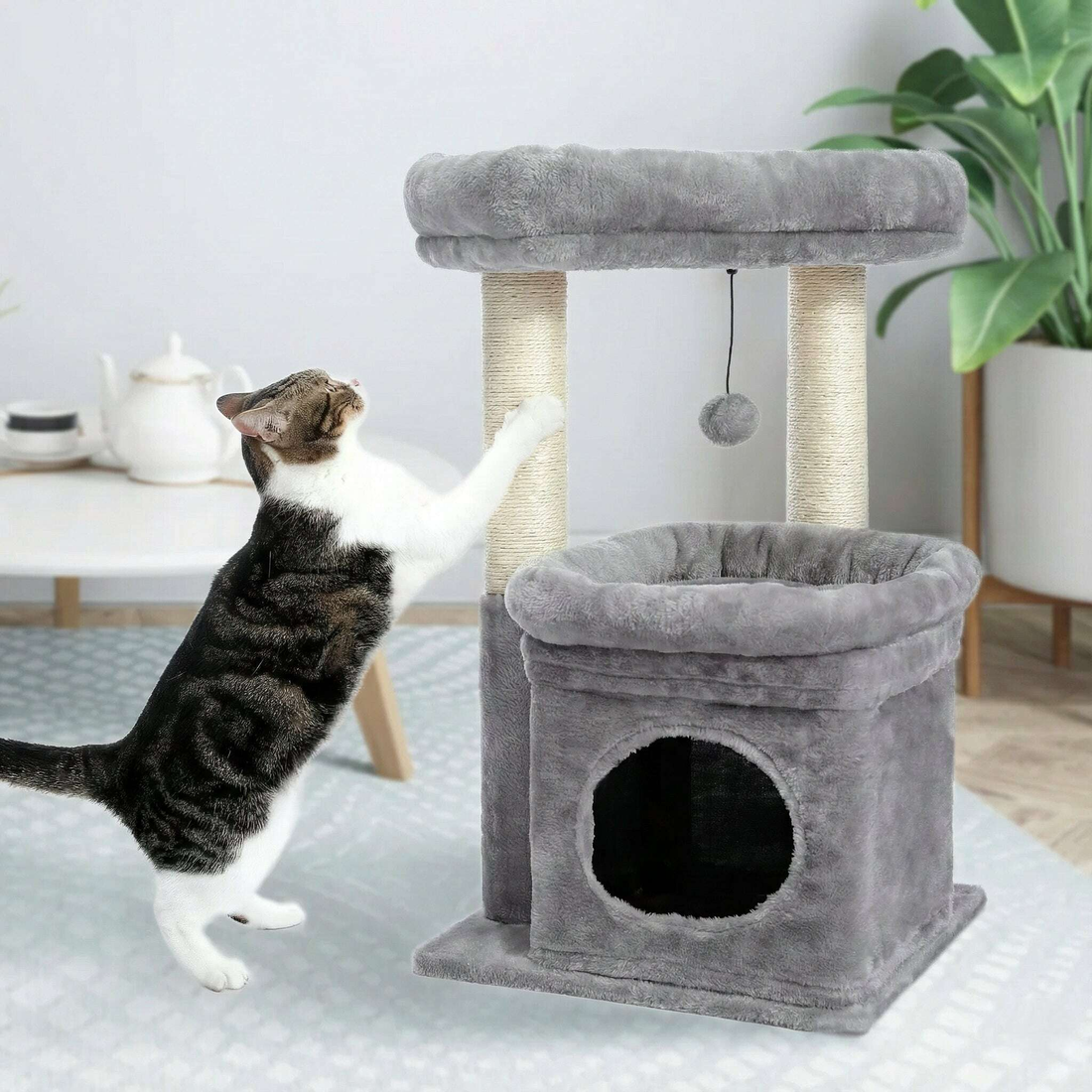 Arbre à chat élégant, détail du sisal