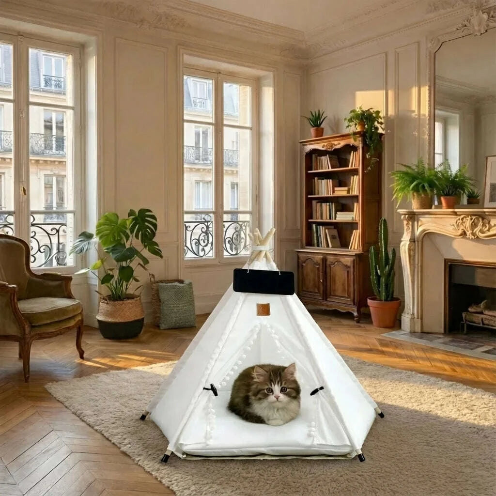 Tipi pour chat maison, chat à l'intérieur